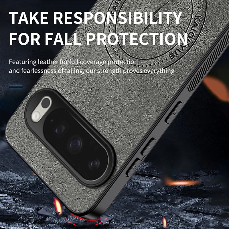 Luxury Shockproof Leather Magnetic Case for Google Pixel 10 Series