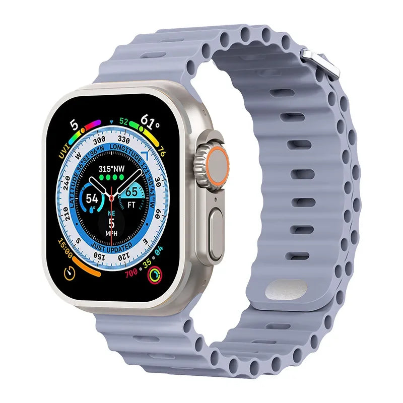 Soft-Touch Ocean Silicone Sport Band for Apple Watch