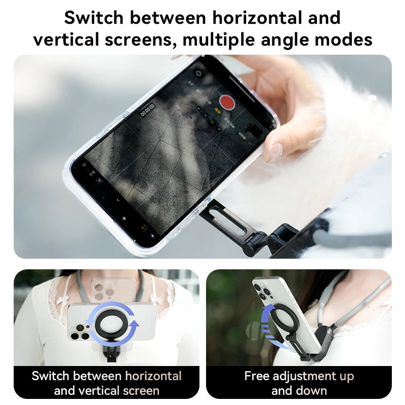 Universal Neck Mount Magnetic Phone Clip