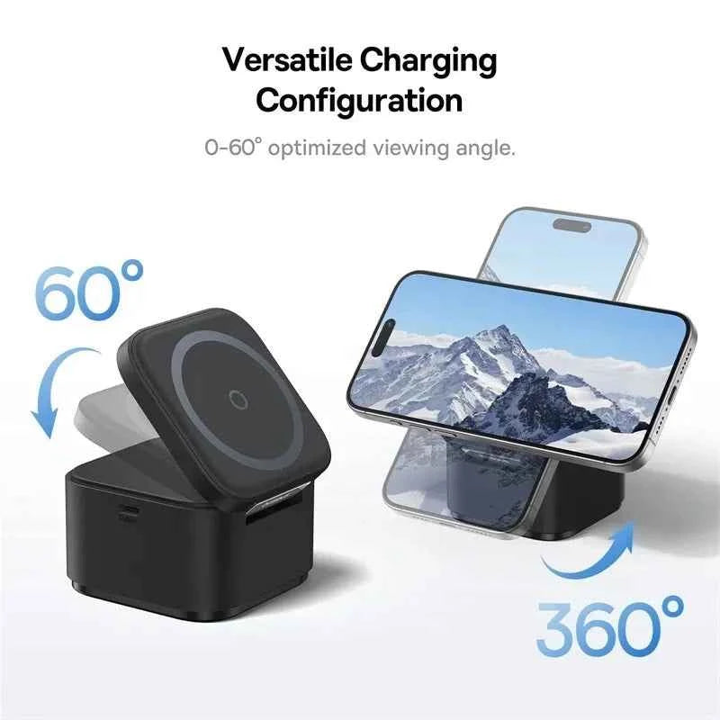 Baseus 2-in-1 MagSafe Wireless Charger Stand for Fast and Efficient Charging