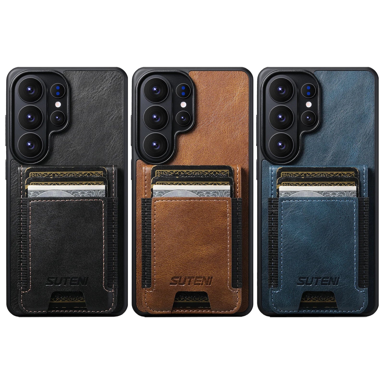 Samsung Galaxy S26 Ultra Leather Wallet Case with Vertical Card Slots