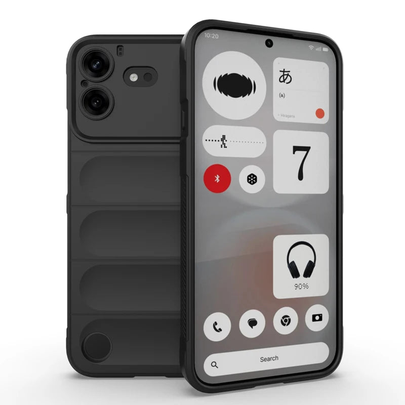Shockproof Soft Silicone Bumper Case with Foldable Kickstand for Nothing Phone (4b)