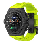 Carbon Case Mod Kit With Fluororubber Strap for Samsung Galaxy Watch & Galaxy Watch 8 Classic