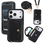 Crossbody Leather Wallet Case with Built-In Makeup Mirror for iPhone 17 Series