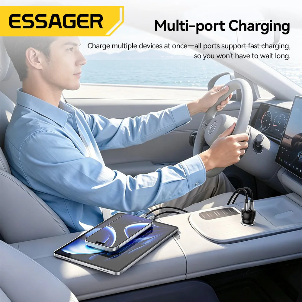 Essager 90W Dual-Port USB-C Car Charger