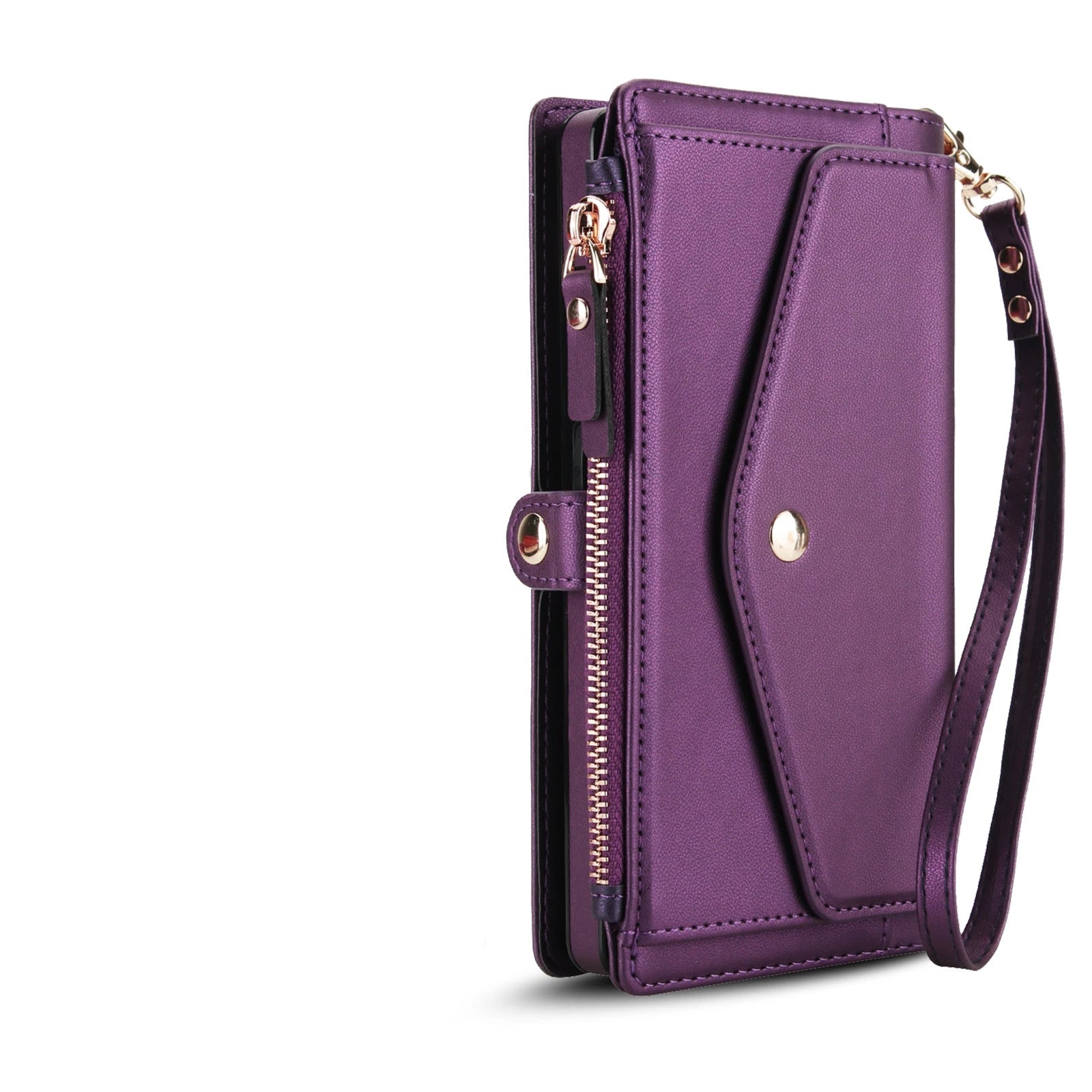 Crossbody Magnetic Leather Wallet Case for Samsung Galaxy S25 Series