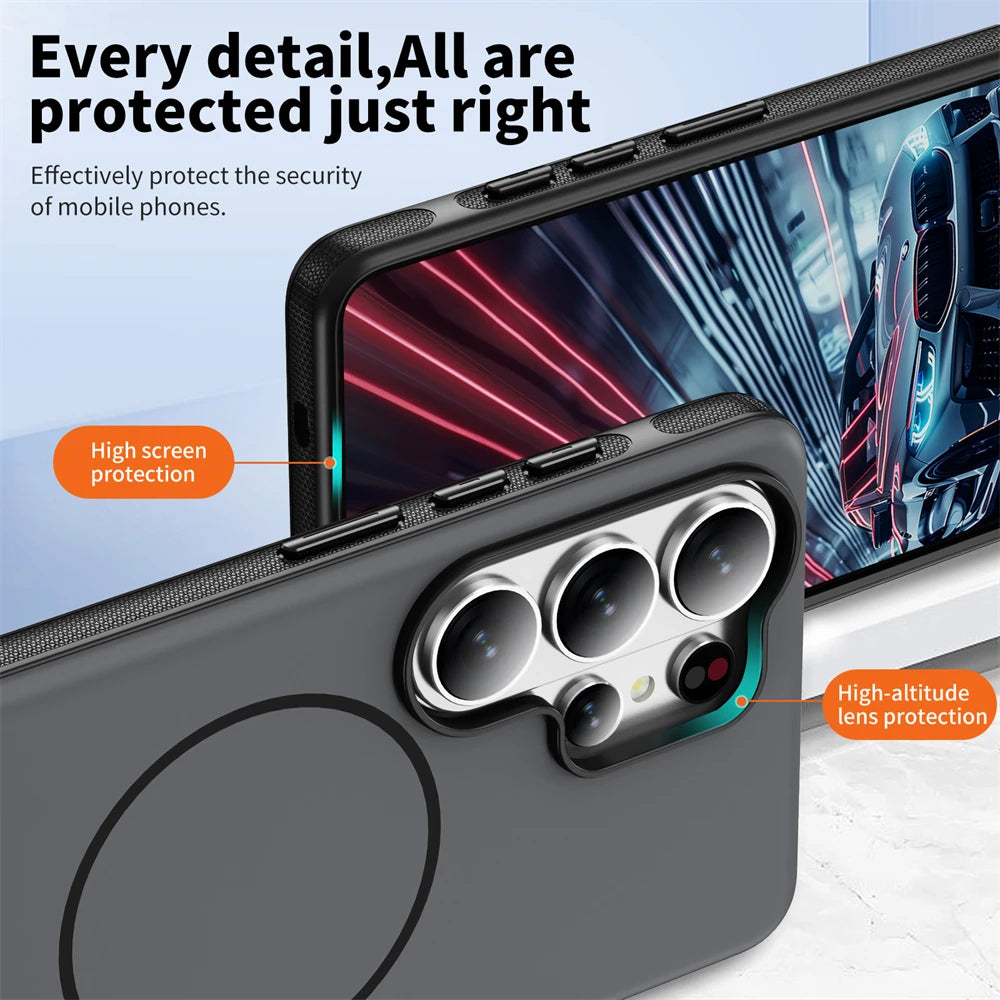 Professional Shockproof Plaid Magnetic Case for Samsung Galaxy S26 Series