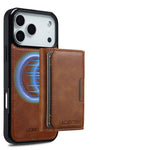 2-in-1 Detachable PU Leather MagSafe Case with RFID Card Slot for iPhone 17 Series