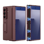 Samsung Galaxy Z Fold7 Shockproof Matte Case with Magnetic Hinge and Built-in Stand