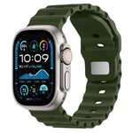 Breathable Perforated Silicone Band with Wave Pattern Grip for Apple Watch