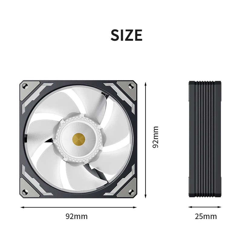 TEUCER AF-925 92mm ARGB PWM PC Cooling Fan