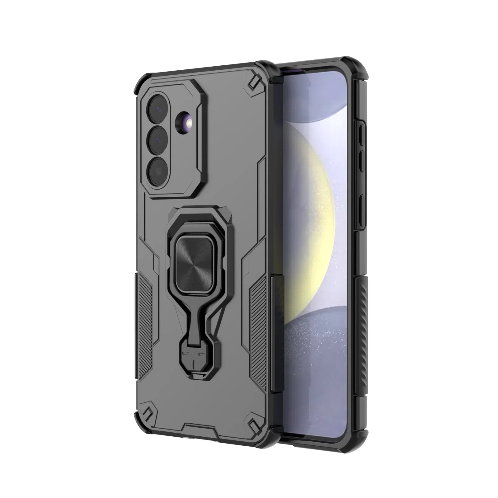 Samsung Galaxy A37 Magnetic Armor Case with Metal Ring Stand