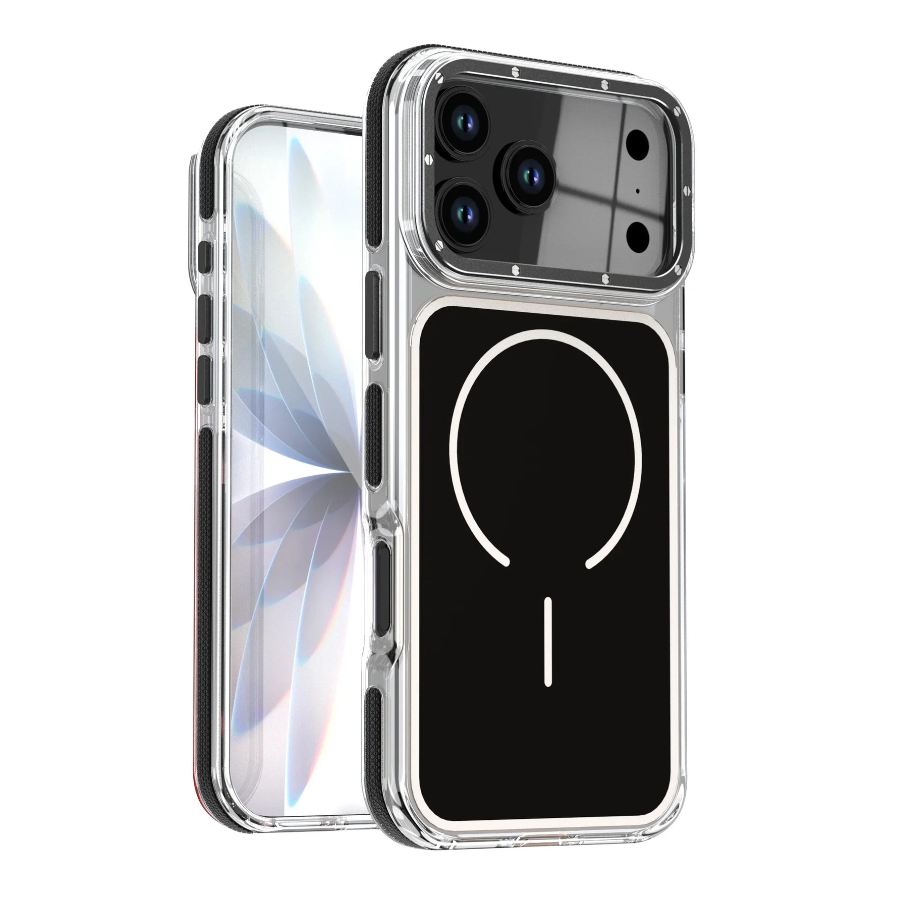 Luxury Two-Tone Border Clear MagSafe Case for iPhone 17 Series