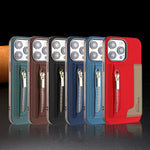 iPhone 16 Series Magnetic Leather Case with Detachable Card Holder