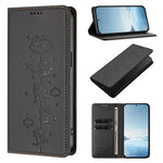 Embossed Cute Cat Flip Wallet Leather Case for iPhone 17 Series