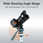COBONE Detachable Fluid Video Tripod Head With ±7.5° Leveling Base
