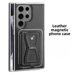 Drop-Proof Electroplate Leather Case for Samsung Galaxy S25 Series