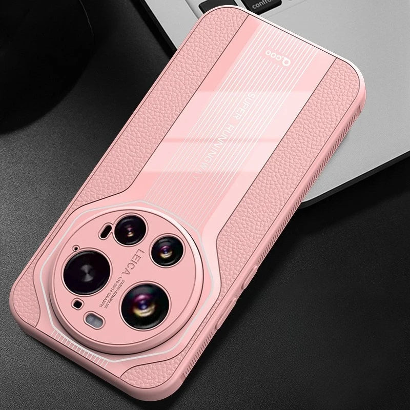 Glossy Litchi Leather Camera Protection Case for Xiaomi 17 Ultra
