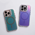 Gradient Laser MagSafe PC Case with Alloy Lens Protector for iPhone 16 Series