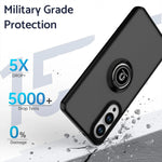 Shockproof Armor Matte Magnetic Case with Ring Stand for Samsung Galaxy S25 Edge