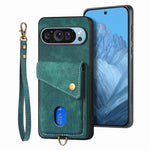 Google Pixel 9 Series Shockproof PU Leather Wallet Case with Built-in Card Holder
