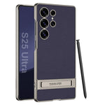 Ultra-Thin Luxury Leather Case with Kickstand for Samsung Galaxy S25 Ultra