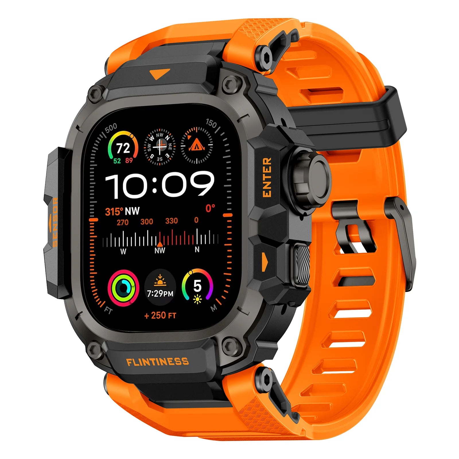 Shockproof Rugged Strap with Bumper Case for Apple Watch Ultra 3