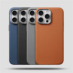 Luxury Business PU Leather MagSafe Case for iPhone 16 Series