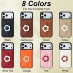 Premium Leather Wallet Case with Long Lanyard for iPhone 17 Series