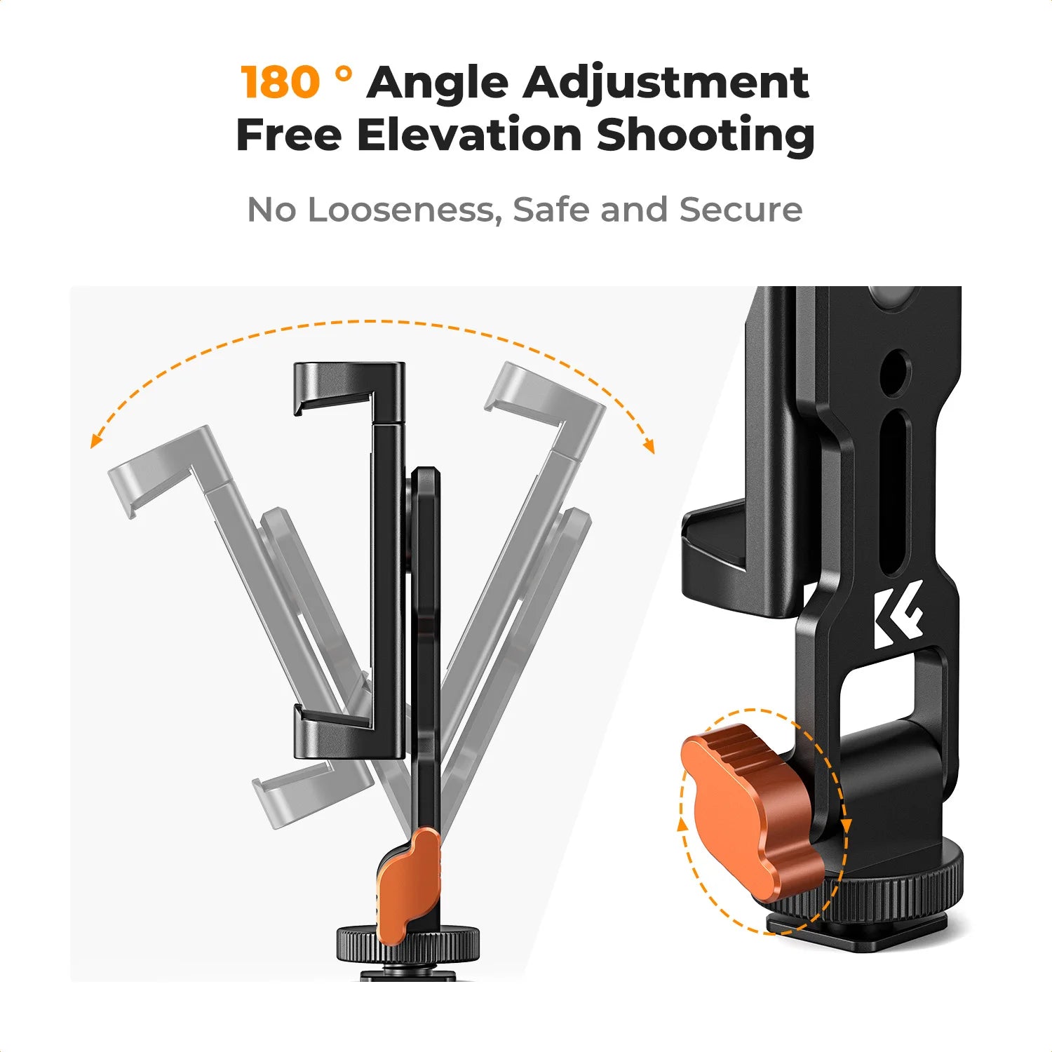 K&F Concept Metal Phone Tripod Mount with Dual Cold Shoe