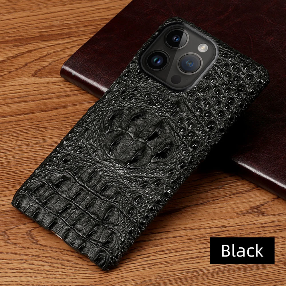 Luxury 3D Pattern Leather Case for iPhone 15 Series