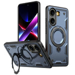 Shockproof Magnetic Hard PC + Soft TPU Case with Ring Stand for Xiaomi Redmi Turbo 4