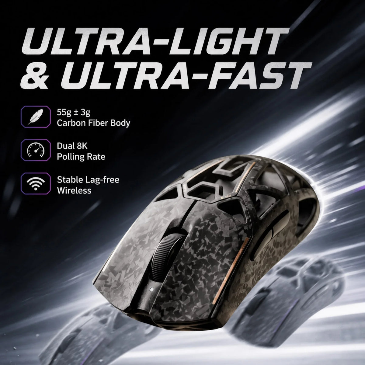 Akko Echo Master Ultra 8K Polling Wireless Gaming Mouse