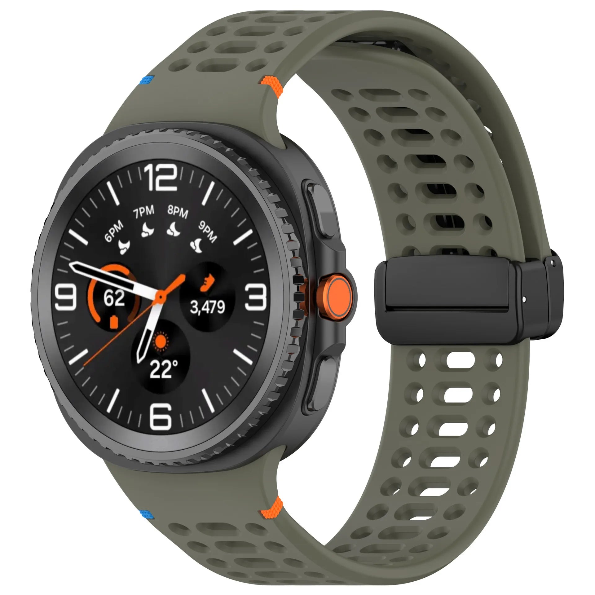 Soft Silicone Replacement Band with Magnetic Clasp for Samsung Galaxy Watch 8 & Galaxy Watch 8 Classic