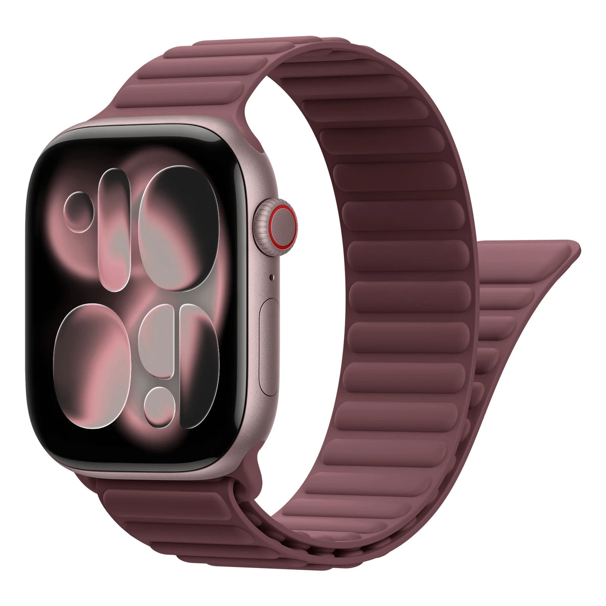 Silicone Magnetic Closure Band with N55 Magnets for Apple Watch