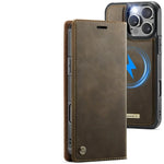 Slim MagSafe Leather Card Wallet Case for iPhone 16 Series