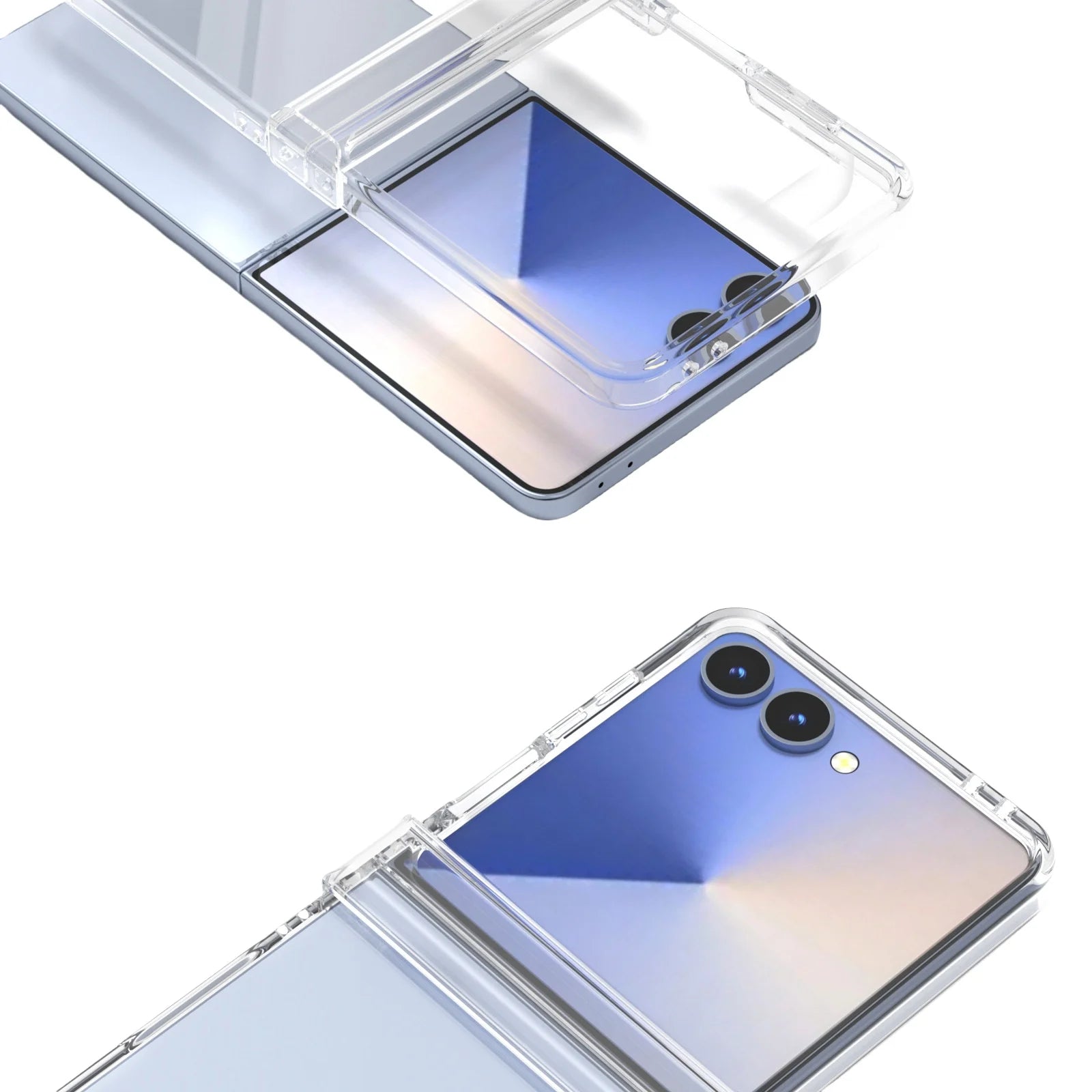 Slim Transparent Protective Hinge Case for Samsung Galaxy Z Flip 7