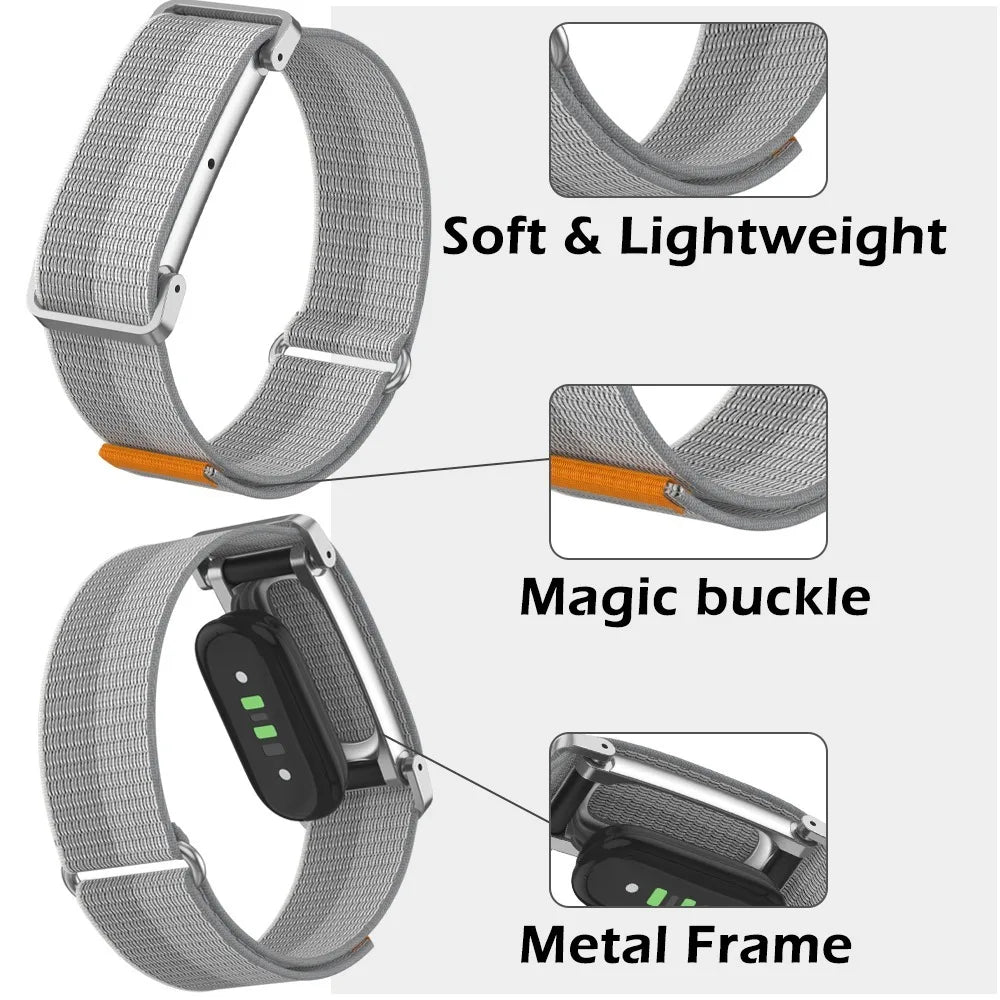Velcro Adjustable Woven Nylon Watch Strap for Google Fitbit Air