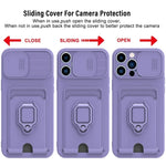 iPhone 16 Series Magnetic Wallet Case with Card Holder & Slide Camera Protection