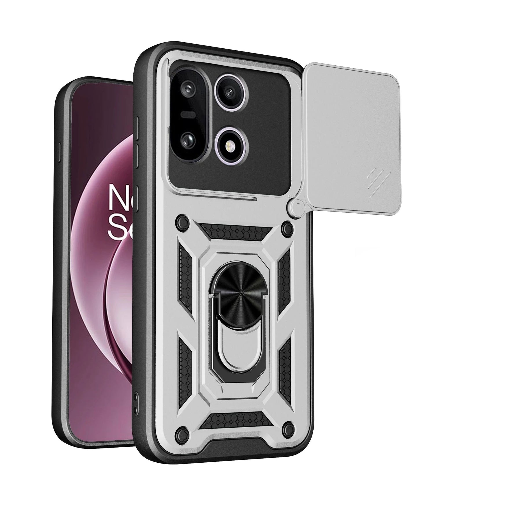 OnePlus 15 Rugged Protective Case with Ring Stand