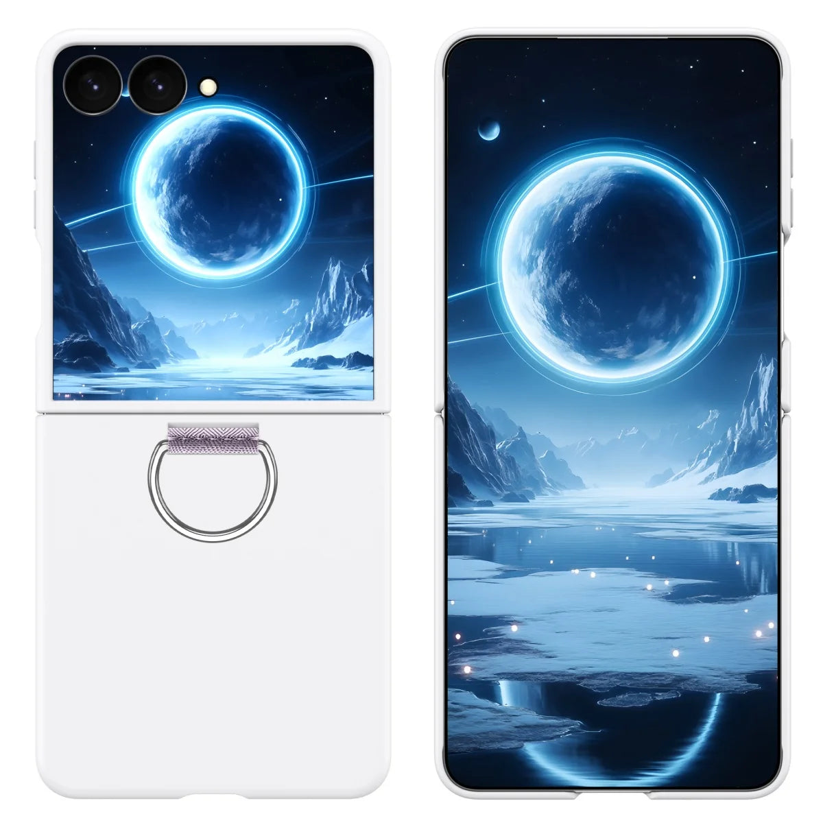 Shockproof Flip Case with Metal Ring for Samsung Galaxy Z Flip 8