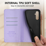 Skin-Friendly Leather Flip Case with Card Slot for Samsung Galaxy S26 Series