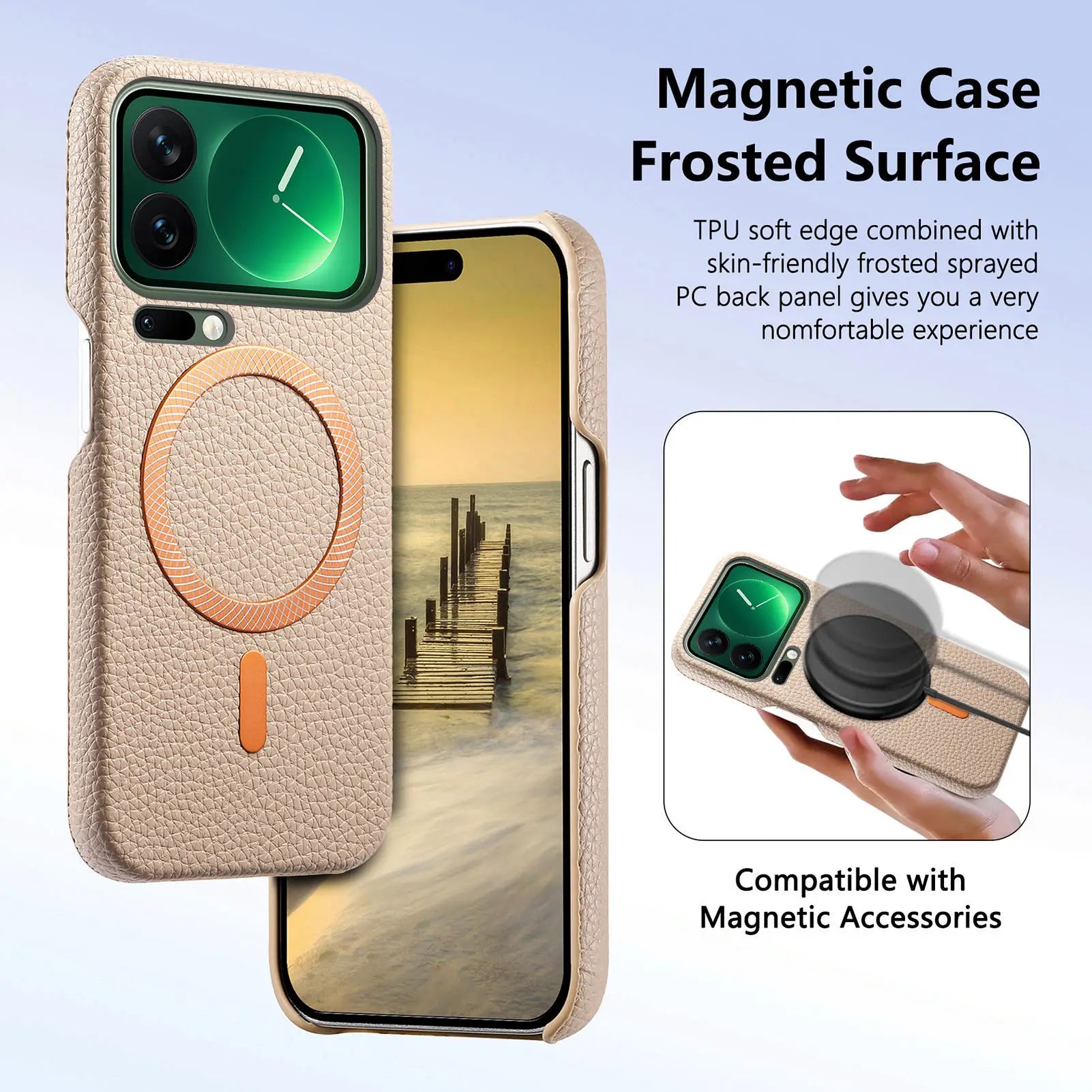 Business Lychee Grain Leather Case for Xiaomi 17 Series