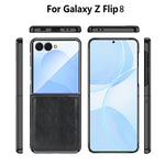 Luxury Leather Case with Tempered Glass Screen Protector for Samsung Galaxy Z Flip 8