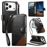 iPhone 17 Series Wallet Case with RFID Blocking Card Holder Kickstand