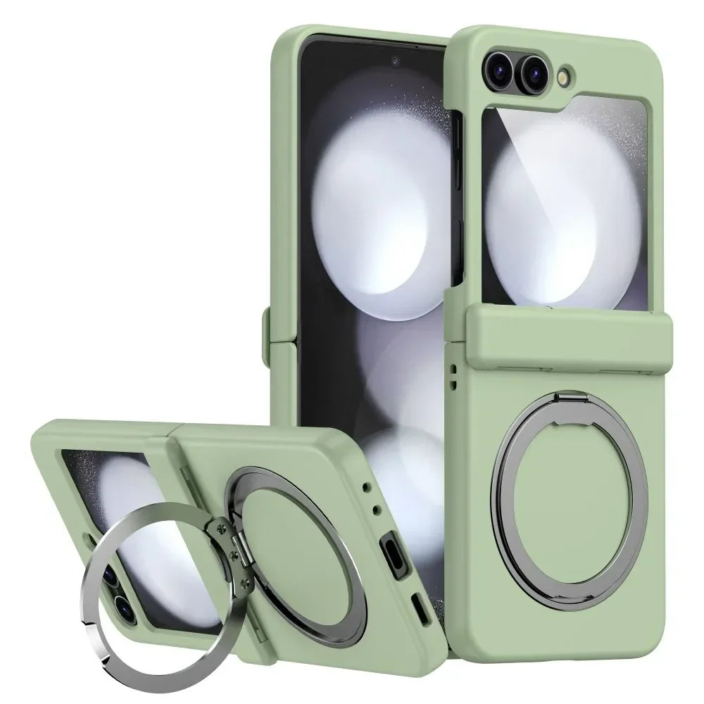 Full-Body Hard Magnetic Case with 360°Ring for Samsung Galaxy Z Flip 6