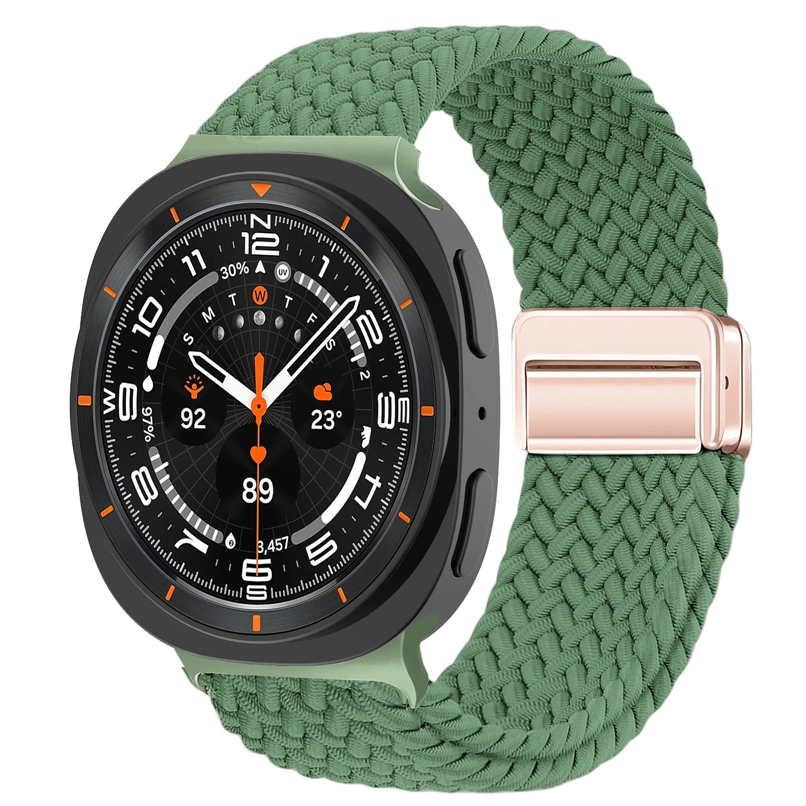 Magnetic Braided Nylon Wristband for Samsung Galaxy Watch 8 / Galaxy Watch 8 Classic