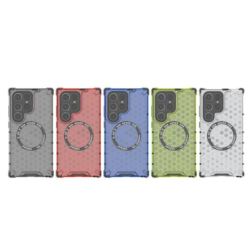 Honeycomb Pattern Magnetic Case for Samsung Galaxy S24 Series