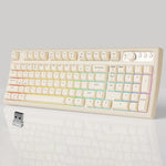 EWEADN V97 Cute Creamy Wireless Gaming Keyboard with RGB Backlight