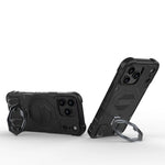 iPhone 17 Series Shockproof PC Case with 360° Stand